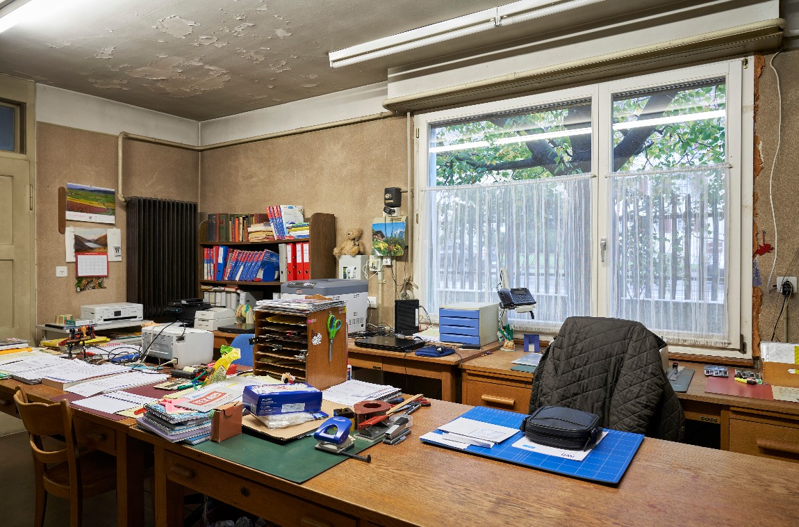 Im Büro wurde alles Administrative der Firma Hollinger erledigt. (Foto: Daniel Spehr, 2019)