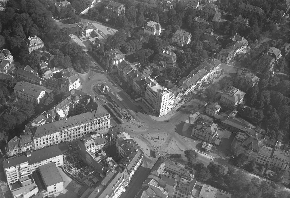 Ansicht Aeschenplatz 1934 (StABS Signatur: BALAIR 3743)