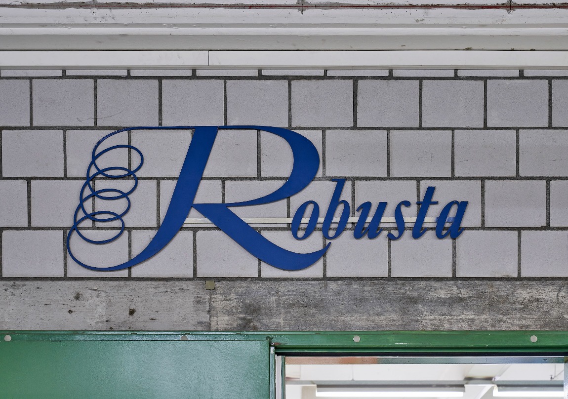 Das ehemalige Schriftdesign der Firma Robusta. (Foto: Daniel Spehr, 2020)