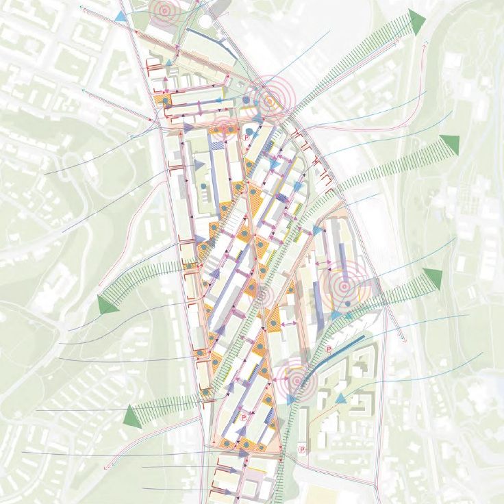 Das Freiraumkonzept gibt als Leitlinie vor, wie das heute stark versiegelte Areal grüner, lebenswerter und klimaresilienter gestaltet werden soll.